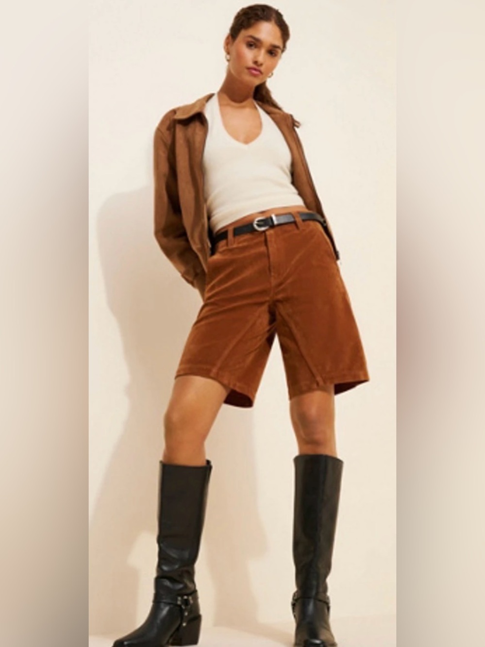 Free people Dylan vegan suede long shorts